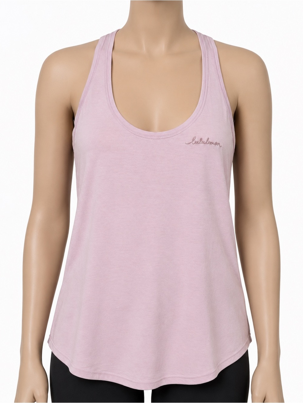 Lululemon Light Pink Racerback Athletic Tank Top | Embroidered Logo